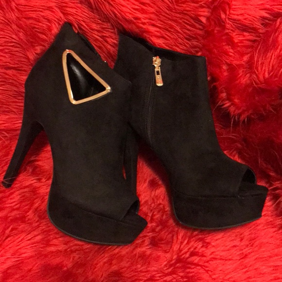 Bebe Never Worn Open Toe Suede Platform Bootie - Picture 3 of 7